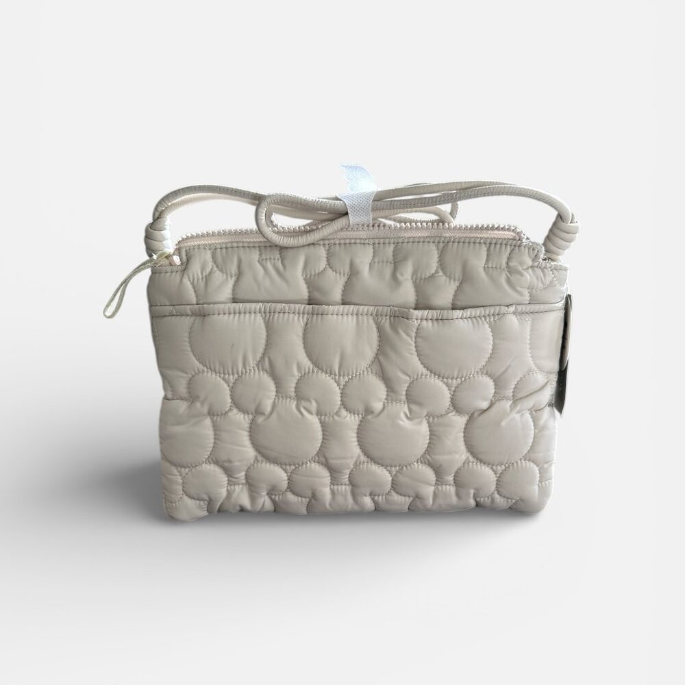 Disney Mickey Mouse Vera Bradley White/ Cream Quilted Crossbody Bag or Clutch